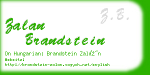 zalan brandstein business card